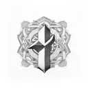 Ankh Symbol filled  tattoo design idea