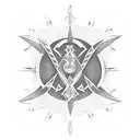 Ankh Symbol filled  tattoo design idea