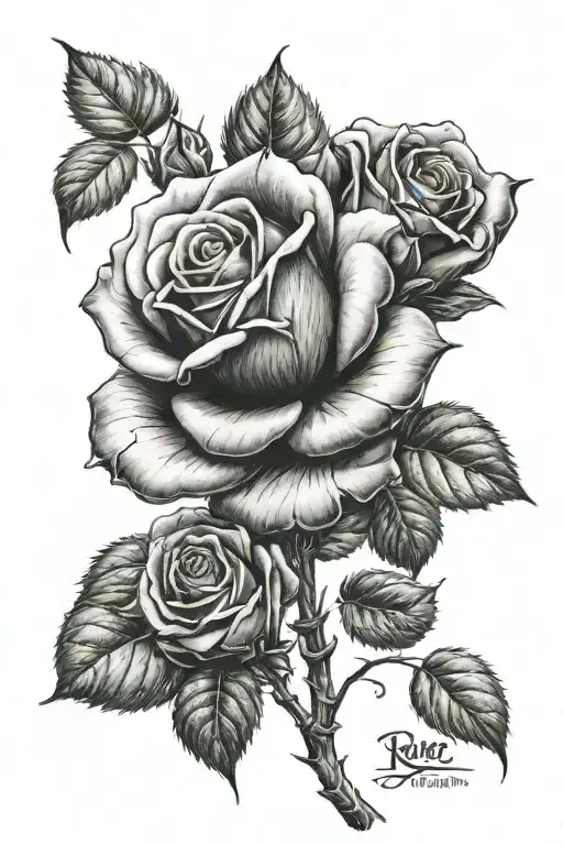 rose that grew from the concrete tattoo design idea