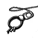keys on a ring chain. very simple with old style keys tattoo design idea