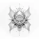 blue angle jet tattoo design idea