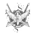 fighter jet tattoo design idea