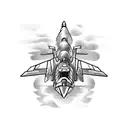 fighter jet tattoo design idea