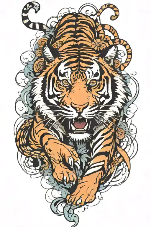the tiger shakes off its stripes "all you need tattoo design idea