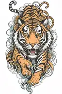 the tiger shakes off its stripes "all you need tattoo design idea