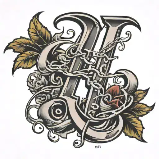 jr in old english font tattoo tattoo design idea