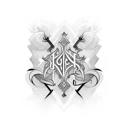 Cufic calligraphy spelling out the client's favorite quote tattoo design idea