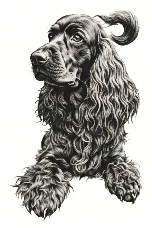 cocker spaniel tattoo design idea