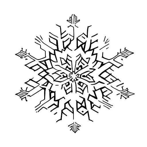 snowflake tattoo design idea