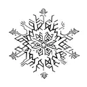 snowflake tattoo design idea