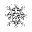 snowflake tattoo design idea