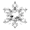 snowflake tattoo design idea