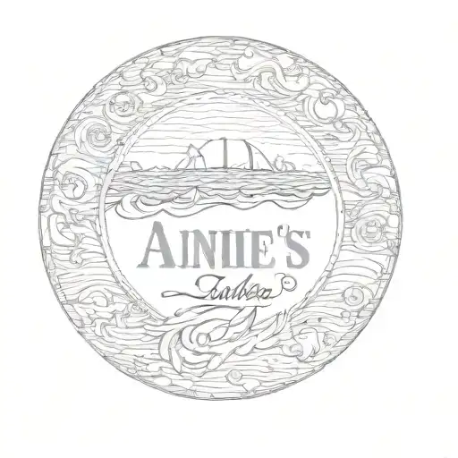 a wooden sign that says annie's nautically long name tattoo design idea