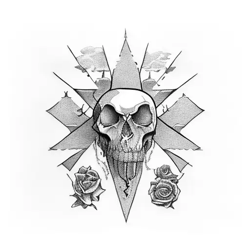 love and hate tattoo design idea