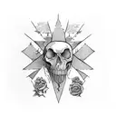 love and hate tattoo design idea