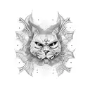 love and hate tattoo design idea