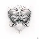 father and son tattoo design idea