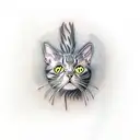 cat tail with different fur paterns tattoo design idea