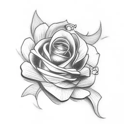 tattoo about my grandma memorial with angel and flower tattoo design idea
