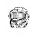 master Chief Helmet  tattoo design idea