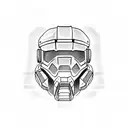 master Chief Helmet  tattoo design idea