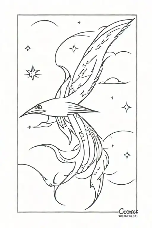 comet tattoo design idea