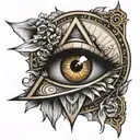 illuminati eye tattoo design idea