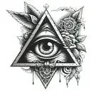illuminati eye tattoo design idea