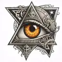 illuminati eye tattoo design idea