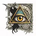 illuminati eye tattoo design idea