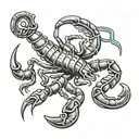 scorpion with libra scale tattoo design idea
