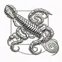scorpion with libra scale tattoo design idea