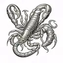 scorpion with libra scale tattoo design idea