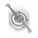 Arm tattoo with musical instruments, guitar, bass, drums, keyboards and microphone tattoo design idea