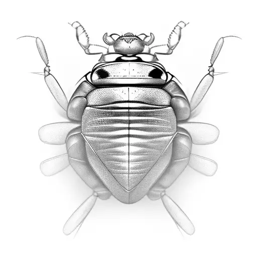 Quantum mechanics equations forming a scarab beetle tattoo design idea