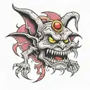 scary funny tattoo design idea