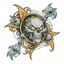 scary funny tattoo design idea