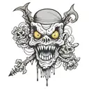 scary funny tattoo design idea