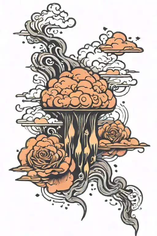 blackout cloud tattoo  tattoo design idea
