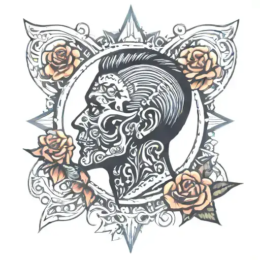  neck tattoo using "est. 1984" with a starburst style backdrop  tattoo design idea