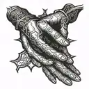 prayer hands tattoo design idea