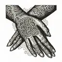 prayer hands tattoo design idea