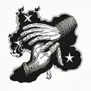 prayer hands tattoo design idea