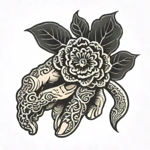 korean finger heart tattoo design idea