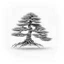 bonsai tree tattoo design idea