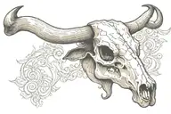 texas longhorn skull tattoo design idea