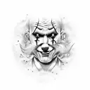 clown evil tattoo design idea