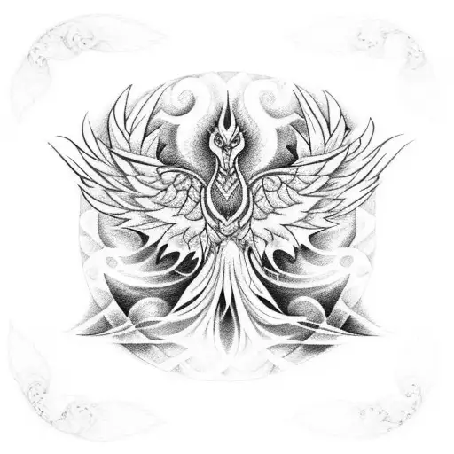 Bird Phoenix Tattoo Stock Illustration - Download Image Now - Phoenix -  Mythical Bird, Dragon, Tattoo - iStock