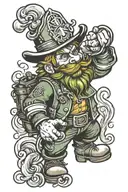 leprechaun firefighter tattoo design idea