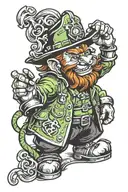 leprechaun firefighter tattoo design idea